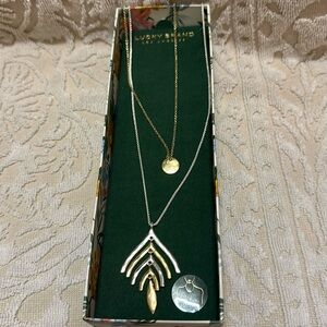 Lucky brand Gold and Silver Layered Necklace